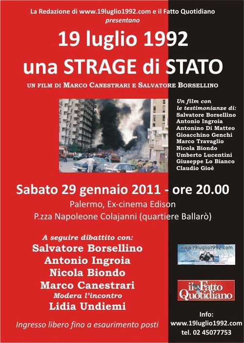 19 Luglio 1992: Una Strage Di Stato