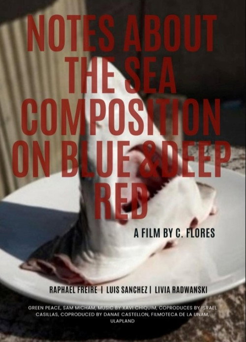 Notes About the Sea: Composition on blue & deep red