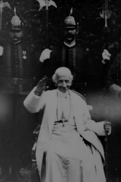 Poster for Pope Leo XIII Giving Blessing from Chair
