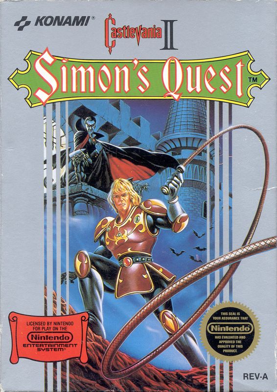 Cover art or packaging material from Castlevania II: Simon