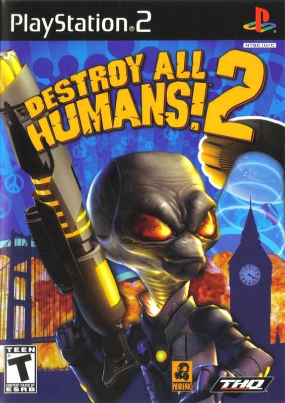 Cover art or packaging material from Destroy All Humans! 2 (2006)