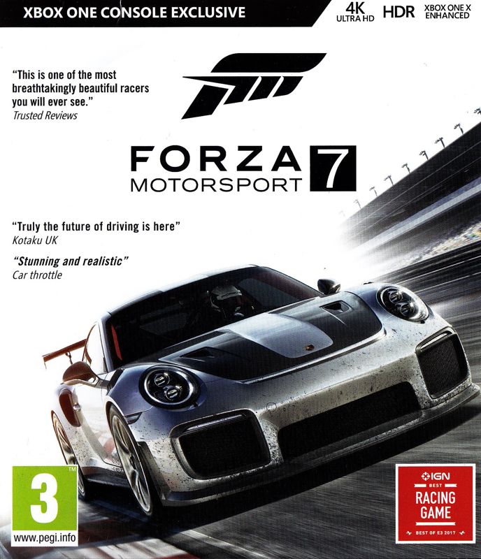 Cover art or packaging material from Forza Motorsport 7 (2017)