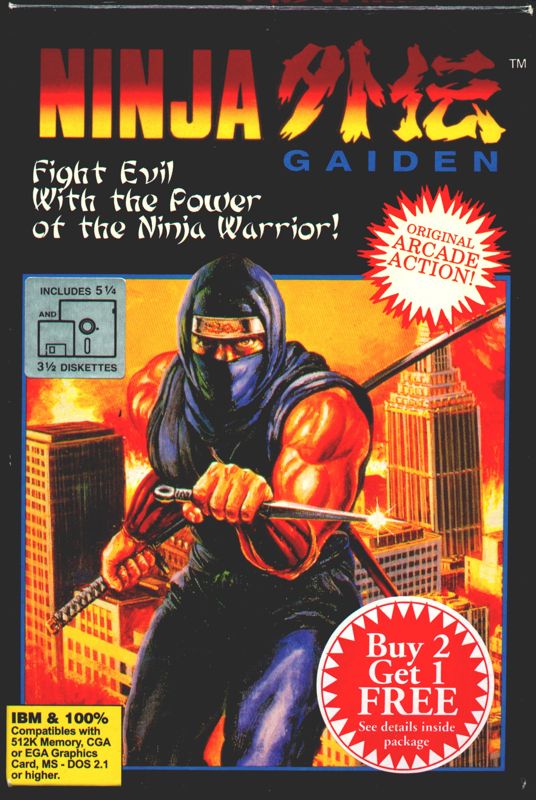Cover art or packaging material from Ninja Gaiden (1989)