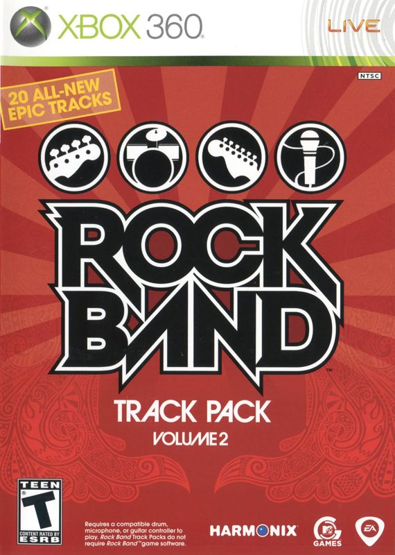 Cover art or packaging material from Rock Band: Track Pack - Volume 2 (2008)
