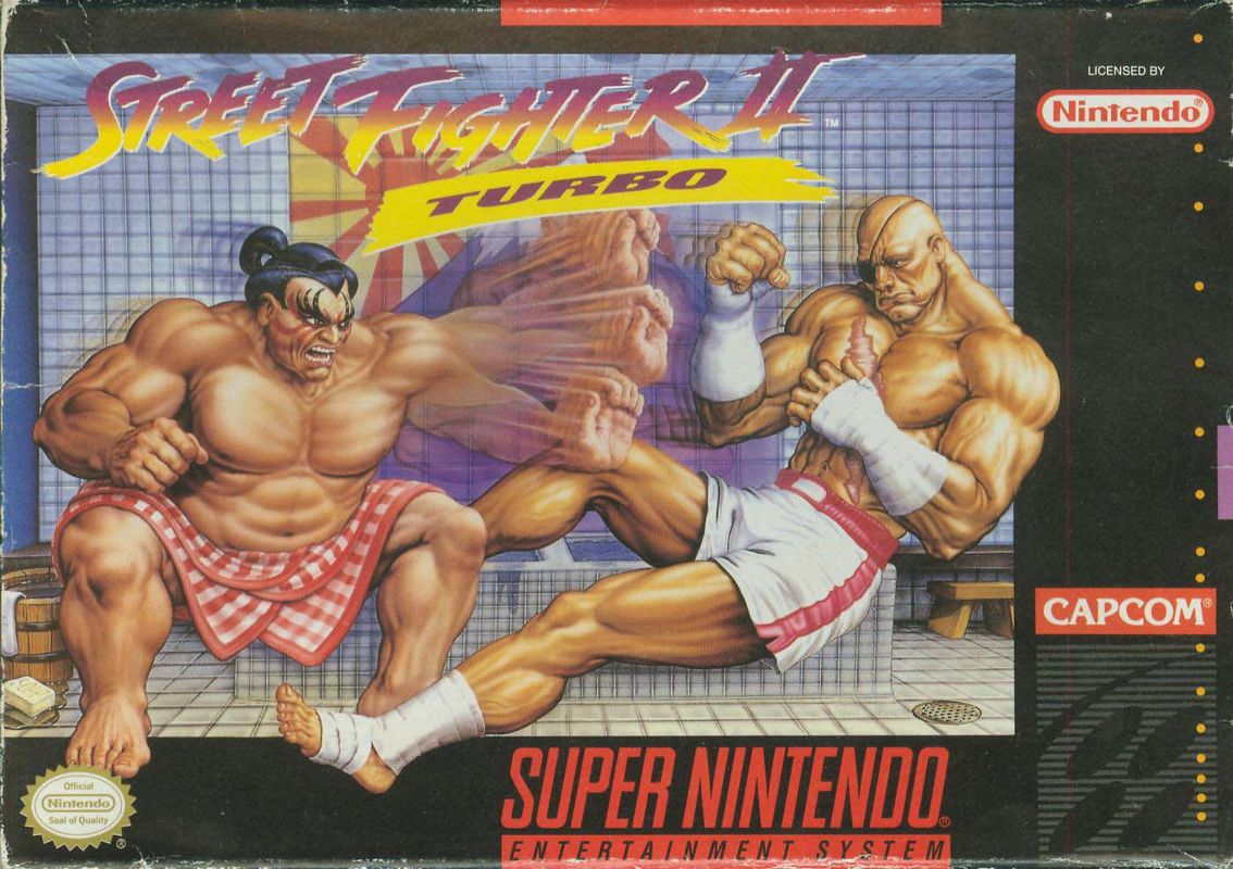 Cover art or packaging material from Street Fighter II Turbo (1992)