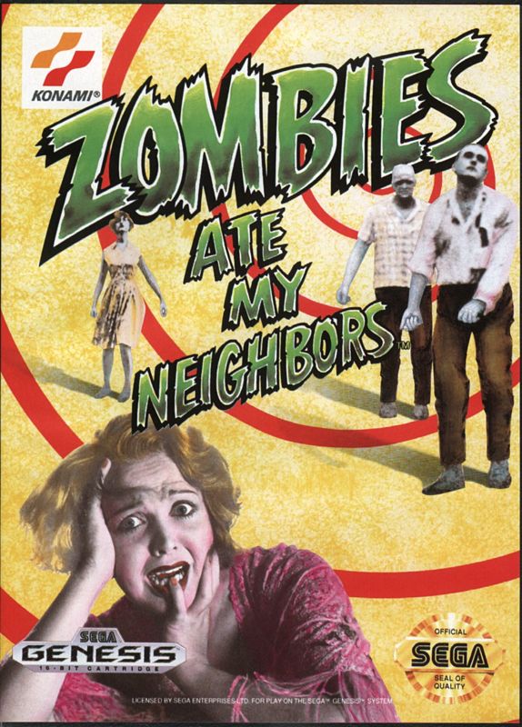 Cover art or packaging material from Zombies Ate My Neighbors (1993)