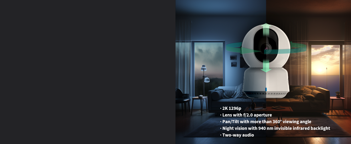 Aqara 2K Indoor Security Camera E1, Pan & Tilt, HomeKit Secure Video Indoor Camera, Two-Way Audio, Night Vision, Person Tracking, Wi-Fi 6, Plug-in Cam Supports HomeKit, Alexa and IFTTT — product image