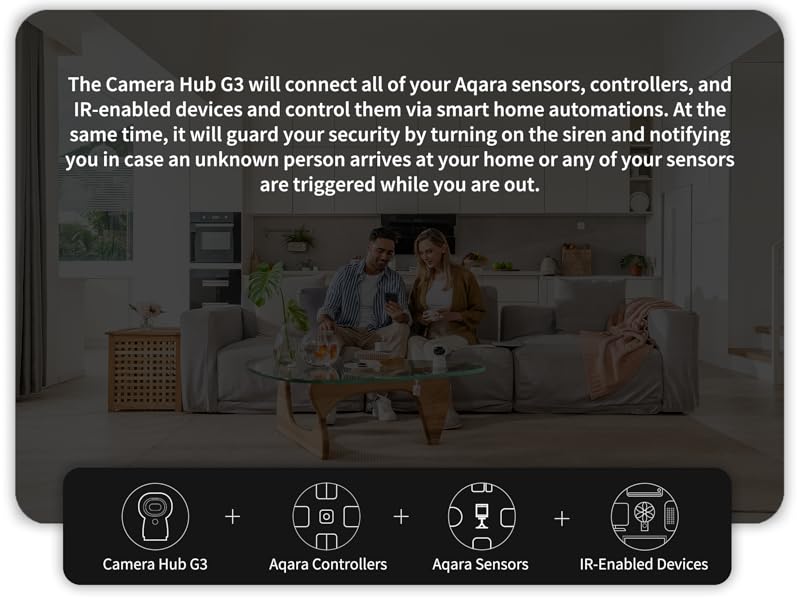 Aqara 2K Indoor Security Camera Hub G3, 360° Pan & Tilt Smart Cam | WiFi Security Camera for Baby & Pet, AI Facial & Gesture Recognition, Infrared Remote, Compatible with HomeKit Alexa IFTTT — product image