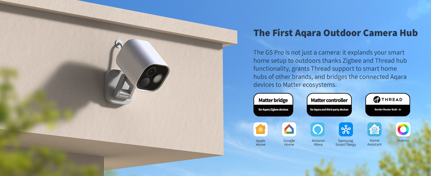 Aqara 4MP Camera Hub G5 Pro WiFi, True Color Night Vision Security Camera Outdoor, 2.4/5Ghz WiFi, HomeKit Secure Video, Thread Border Router, Local Detection, Thread/Zigbee, Supports Alexa,Google Home — product image