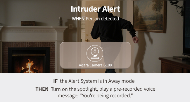 Aqara G100, 2K Indoor/Outdoor Security Camera, HomeKit Secure Video, 2-Way Audio, Spotlight Color/IR Night Vision, AI Detection, 140° FOV, Wi-Fi 6, Supports HomeKit, Alexa, Google and IFTTT, White — product image