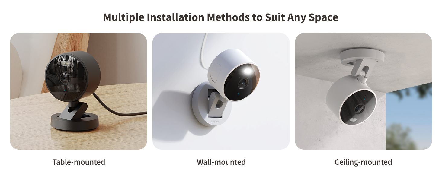 Aqara G100, 2K Indoor/Outdoor Security Camera, HomeKit Secure Video, 2-Way Audio, Spotlight Color/IR Night Vision, AI Detection, 140° FOV, Wi-Fi 6, Supports HomeKit, Alexa, Google and IFTTT, White — product image