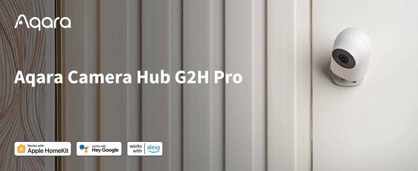 Aqara Security Camera Hub Indoor G2H Pro, 1080p HD HomeKit Secure Video Indoor Camera, Night Vision, Two-Way Audio, Zigbee Hub, Plug-in Cam Works with Alexa, Homekit, Compatible with Google Assistant | WiFi Camera for Baby & Pet, HomeKit Secure Video, Night Vision, Two-Way Audio, Plug-In, Compatible with Alexa Google — product image