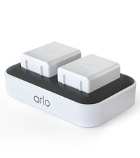 Arlo Dual Charging Station Certified Accessory - Charge up to Two Batteries, Works Rechargeable Batteries (VMA5400) XL Rechargeable Batteries (VMA5420) Only - VMA5400C — product image