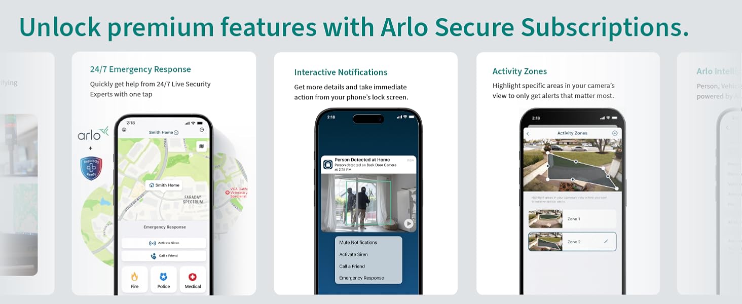 Arlo Essential Security Cameras Wireless Outdoor 1080p HD (2nd Gen, 2023 Release) - Battery Power, Person Recognition, Package Detection, Animated Preview, 1-Month Trial of Secure Plan, 1 Cam, White — product image
