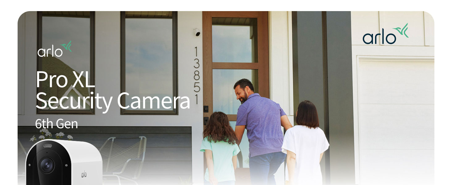 Arlo Pro XL Security Camera 2K HDR (6th Gen, 2025 Release) - Wireless Outdoor Camera, 2x Longer Rechargeable Removeable Battery, AI Event Captions, Emergency Response, 1-Mo. Trial of Secure Plan,1 Cam — product image