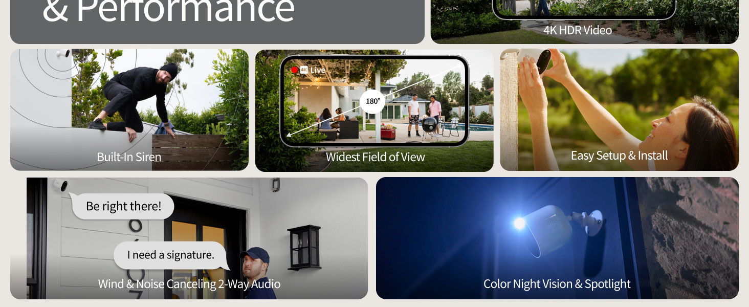 Arlo Ultra Security Camera 4K HDR (3rd Gen, 2025 Release) + SmartHub, Battery Power, Emergency Response, AI Event Captions, 1-Month Trial of Secure Plan, 180° Field of View, 2 Cam, White — product image
