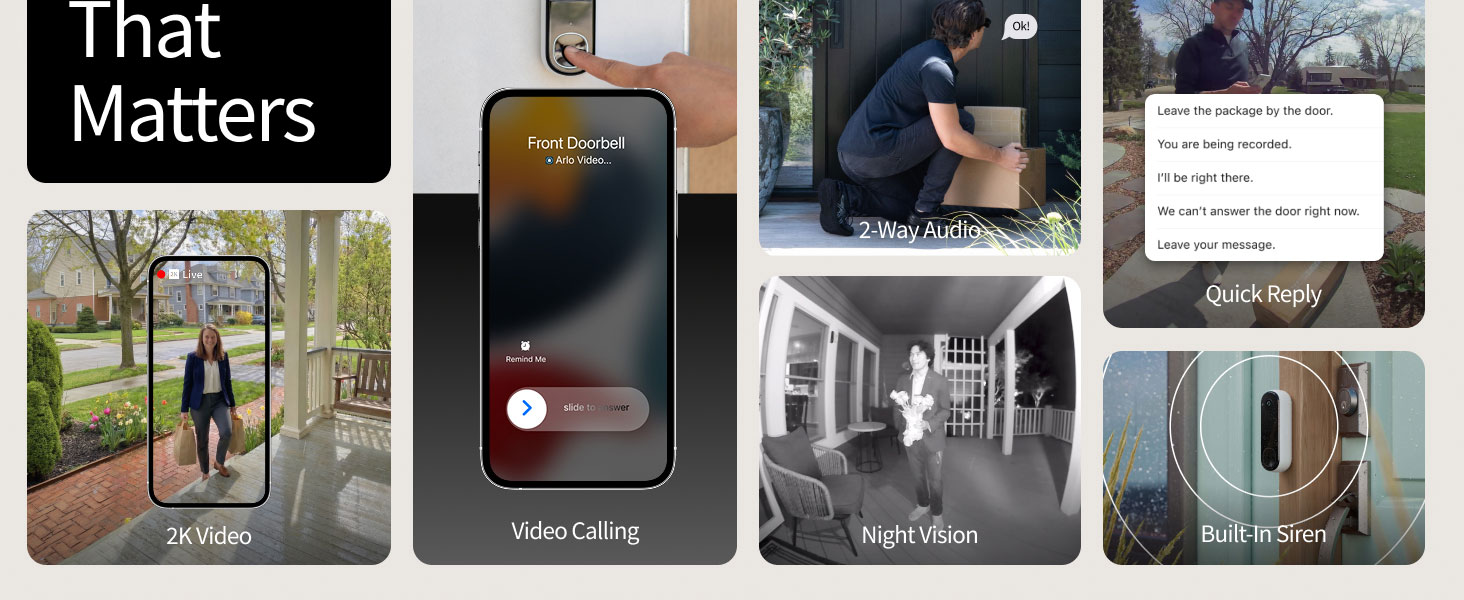Arlo Video Doorbell 2K (2nd Gen, Latest Release), Wireless or Wired, Package Detection, Person & Vehicle Recognition, 1-Month Secure Plan, 2-Way Audio, Night Vision, Head to Toe Video View — product image