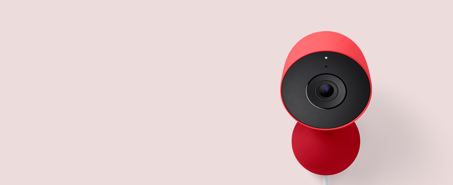 Google Nest Cam Indoor (Wired, 3rd Gen) - Security Camera - 2025 - Hazel | 2K video, motion detection, color night vision, 2-way audio, works with Google Home and Gemini, intelligent alerts — product image