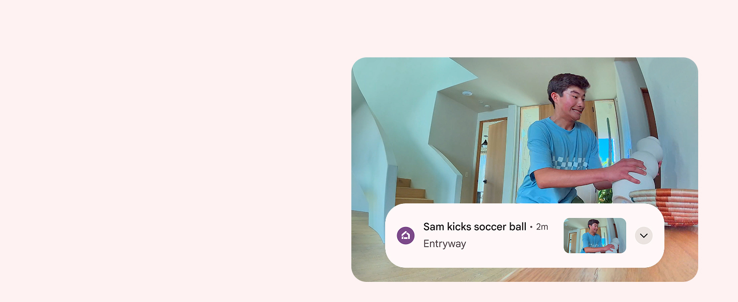 Google Nest Cam Indoor (Wired, 3rd Gen) - Security Camera - 2025 - Hazel | 2K video, motion detection, color night vision, 2-way audio, works with Google Home and Gemini, intelligent alerts — product image