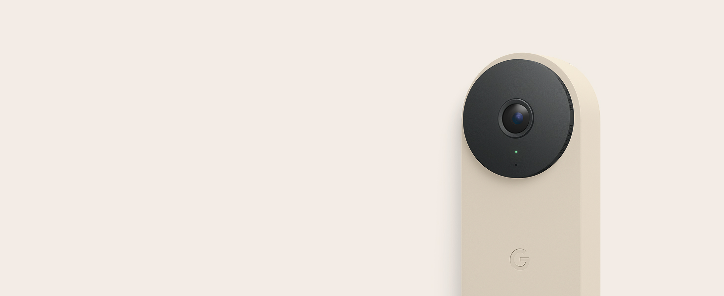 Google Nest Doorbell (Wired, 3rd Gen) - 2K Video, Live View - 2025 - Snow | Video doorbell, 2K HDR, intelligent alerts, color night vision, 2-way audio, works with Google Home & Gemini — product image