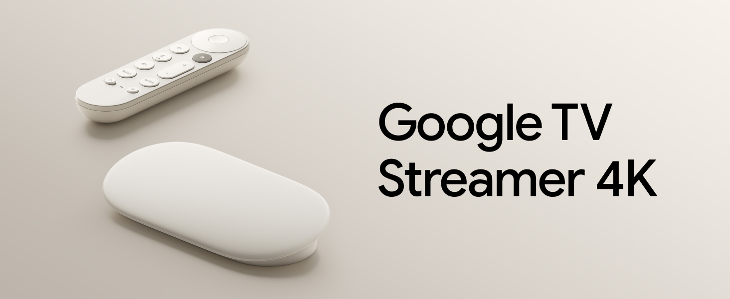 Google TV Streamer 4K - Fast Streaming Entertainment on Your TV with Voice Search Remote - Watch Movies, Shows, Live TV, and Netflix in 4K HDR - Smart Home Control - 32 GB of Storage - Porcelain — product image