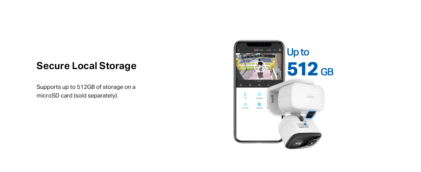 Tapo 2K Indoor/Outdoor Pan/Tilt Wired Security Camera - Baby Monitoring, Person & Baby Cry Detection, 360° Motion Tracking, Night Vision, No-Subscription Local Storage or Optional Cloud, C216 (2-Pack) — product image