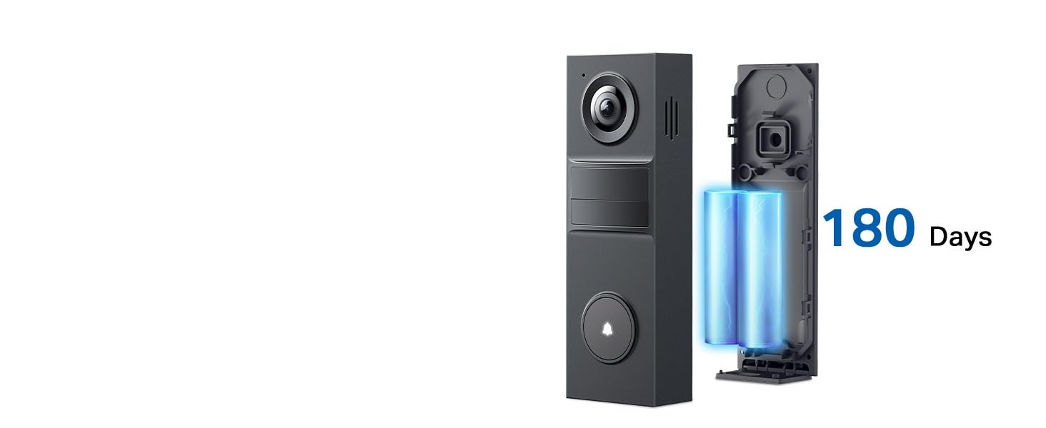 Tapo 2K Wireless Smart Video Doorbell - 160° Ultra-Wide View, Person Detection, 2-Way Talk, Ring Call, Night Vision, Subscription-Free Local Storage or Optional Cloud, D205 — product image