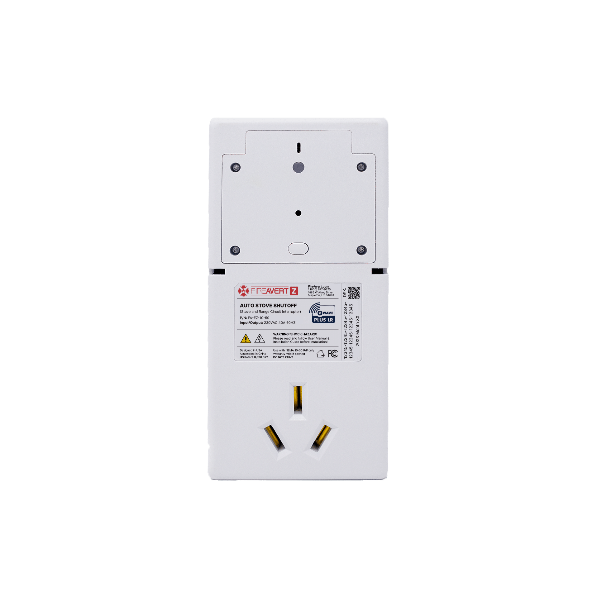 FireAvert Electric 240V 3 Prong Auto Stove Shutoff