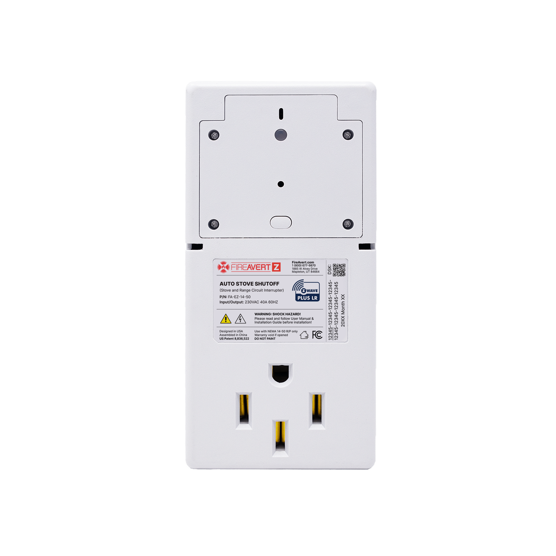 FireAvert Electric 240v 4 Prong Auto Stove Shutoff