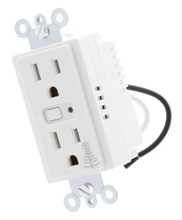In-Wall Duplex Receptacle, One Always On Outlet