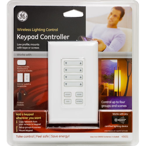 Battery Operated Keypad Secondary Controller, 4 Groups/Scenes