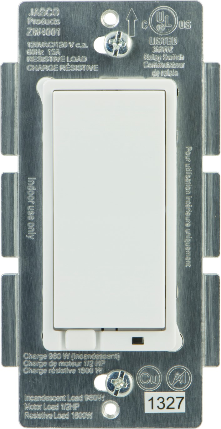 In-Wall Decora Style ON/OFF Relay Switch, Neutral Required, White