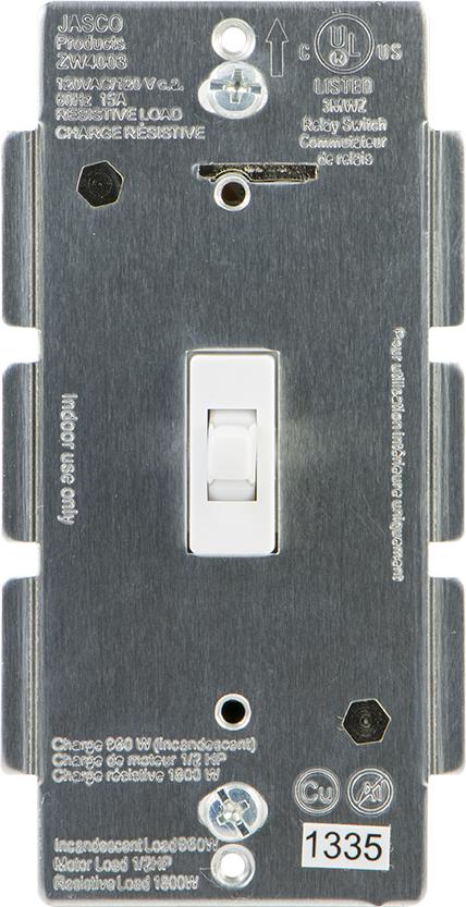 In-Wall Toggle Style ON/OFF Relay Switch, Neutral Required, White