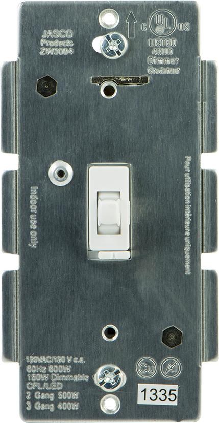 In-Wall Toggle Style CFL/LED Light Dimmer, Neutral Required, White