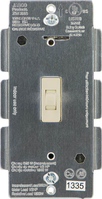In-Wall Toggle Style ON/OFF Relay Switch, Neutral Required, Almond