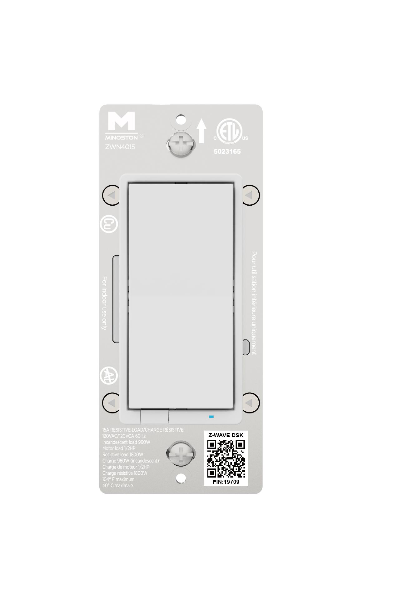 Z-Wave™ In-Wall Smart Paddle Switch