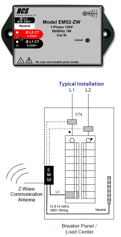 EM52 Z-Wave Energy Meter