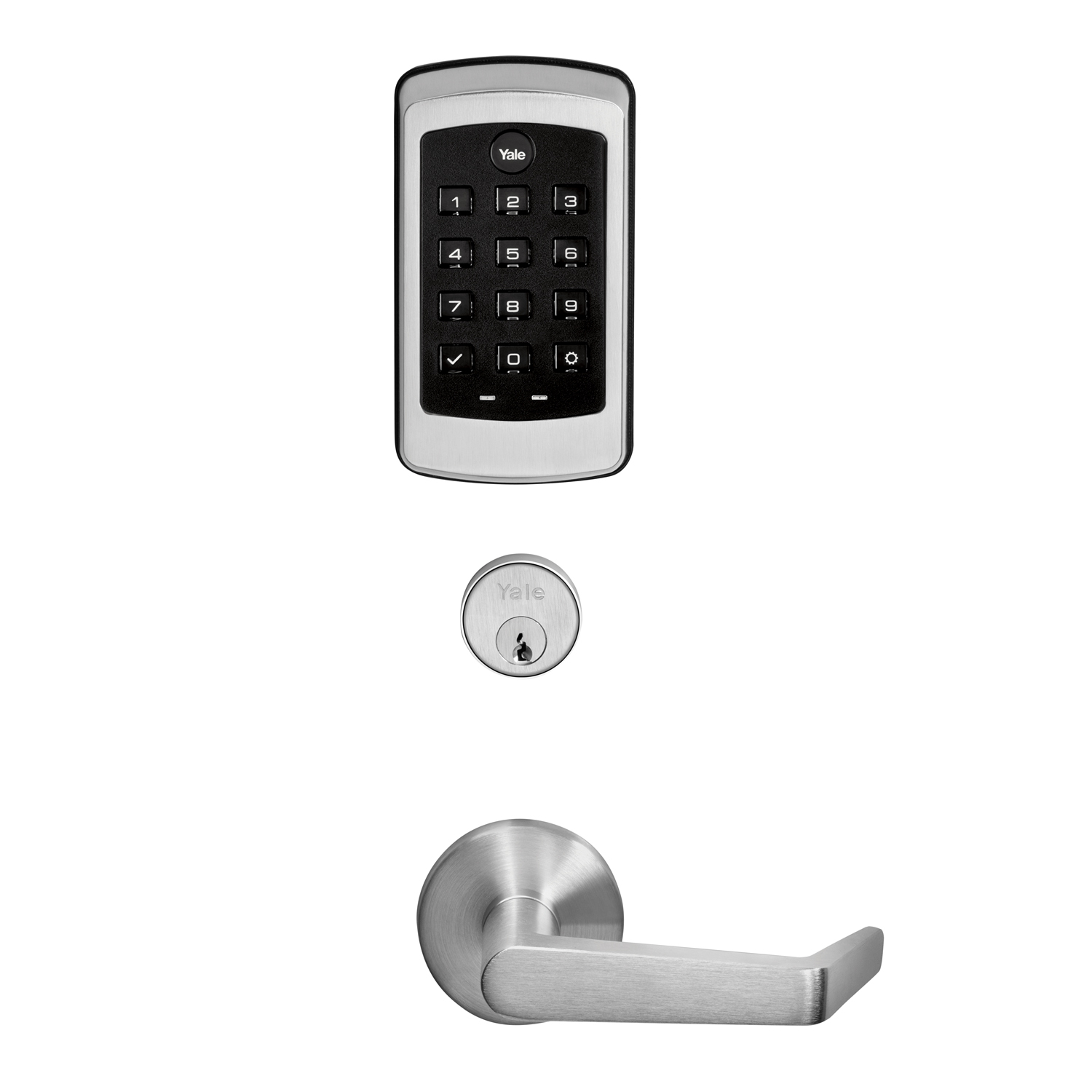 nexTouch Sectional Mortise Push Button Keypad Lock with cylinde, no deadbolt
